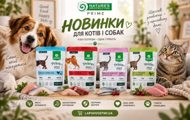 Новинки Nature's Protection Prime для котів і собак