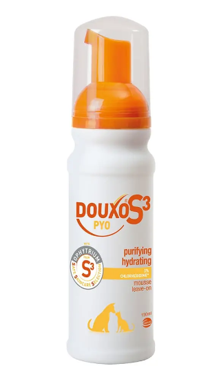 Лікувальний мус Douxo S3 Pyo для очищення та зволоження шкіри собак та котів