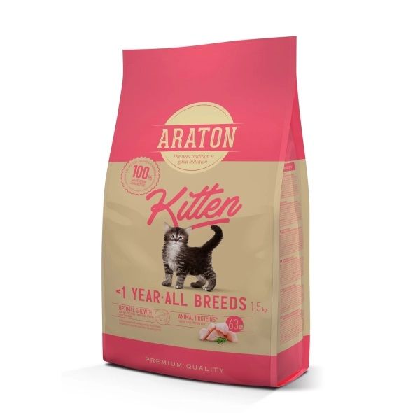 Araton kitten - сухий преміум корм для кошенят, литовський виробник