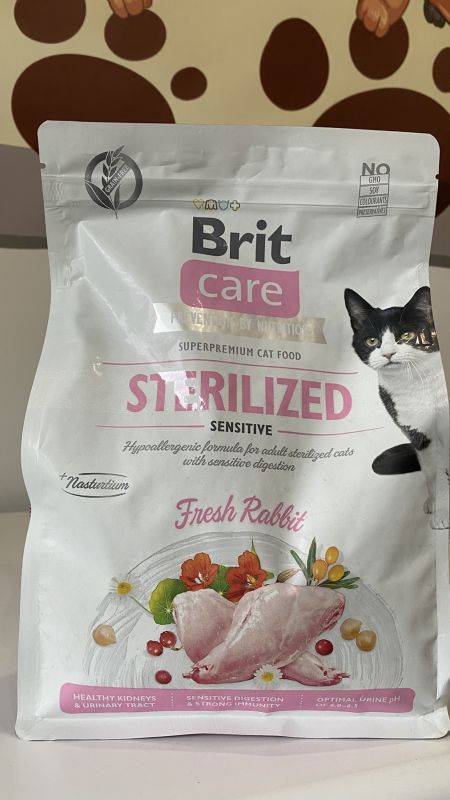 Сухий корм Brit Care Sterilized Sensitive з кроликом для стерилізованих котів