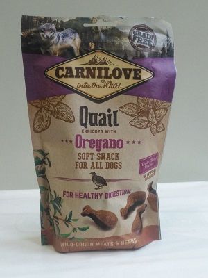 Ласощі Carnilove для дорослих собак всіх порід з перепілкою та орегано для здорового травлення 