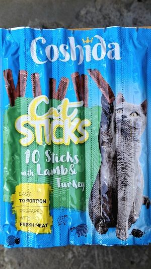 Ласощі м'ясні палички для котів Coshida Cat Sticks зі смаком ягня та індички