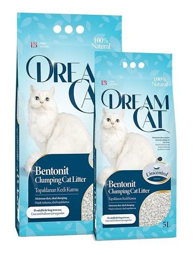 Бентонітовий наповнювач Dream Cat Unscented для котячого туалету (без запаху), 5 л