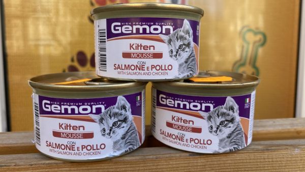 Мус для кошенят Gemon Kitten Mousse з лососем та куркою, 85 г