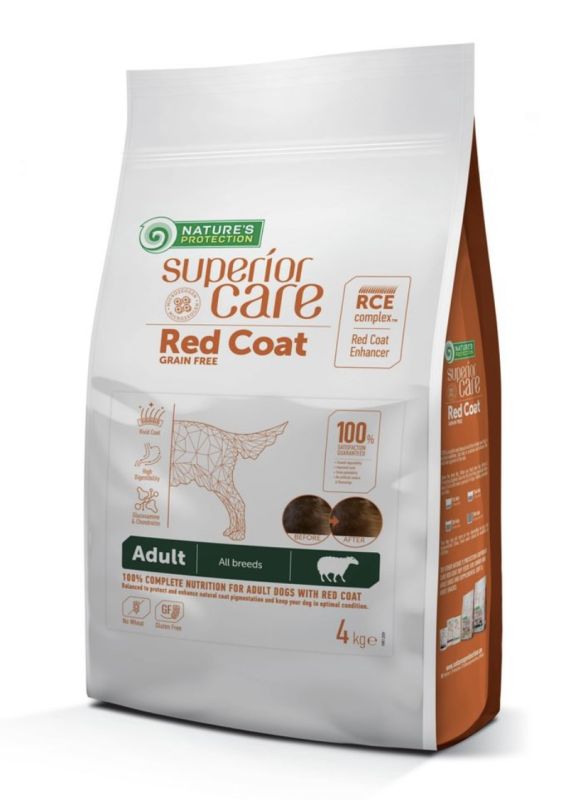 Сухий корм з ягнятиною для собак із рудою шерстю Nature's Protection Red Coat