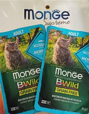 Пауч для котів Monge анчоус з овочами
