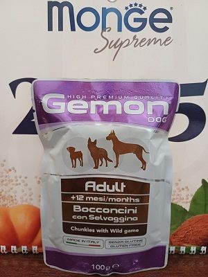 Вологий корм для собак Gemon Dog Wet Adult з дичиною