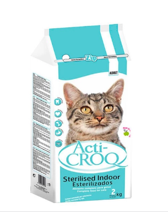 Сухий корм Acti-CROQ Sterilised Indoor для дорослих стерилізованих котів та кішок, 2 кг