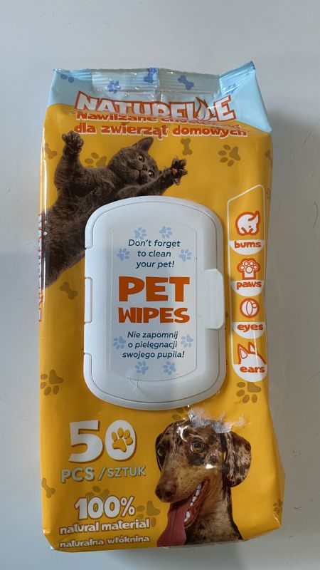 Вологі серветки для собак і котів Naturelle 50 шт