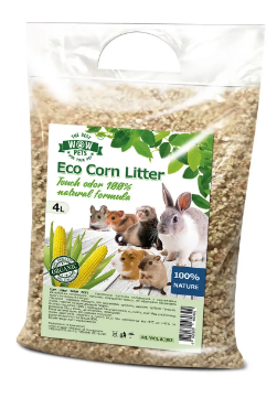 Кукурудзяний наповнювач для гризунів та папуг Wow Pets Eco Corn Litter