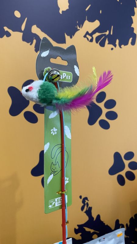 Іграшка для котів JoyPet вудка з мишею 30 см Іграшка для котів JoyPet вудка з мишею 30 см